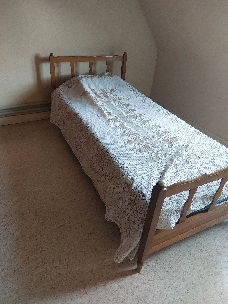 1 persoonsbed, Huis en Inrichting, Slaapkamer | Bedden, Ophalen, Gebruikt, 90 cm, Eenpersoons