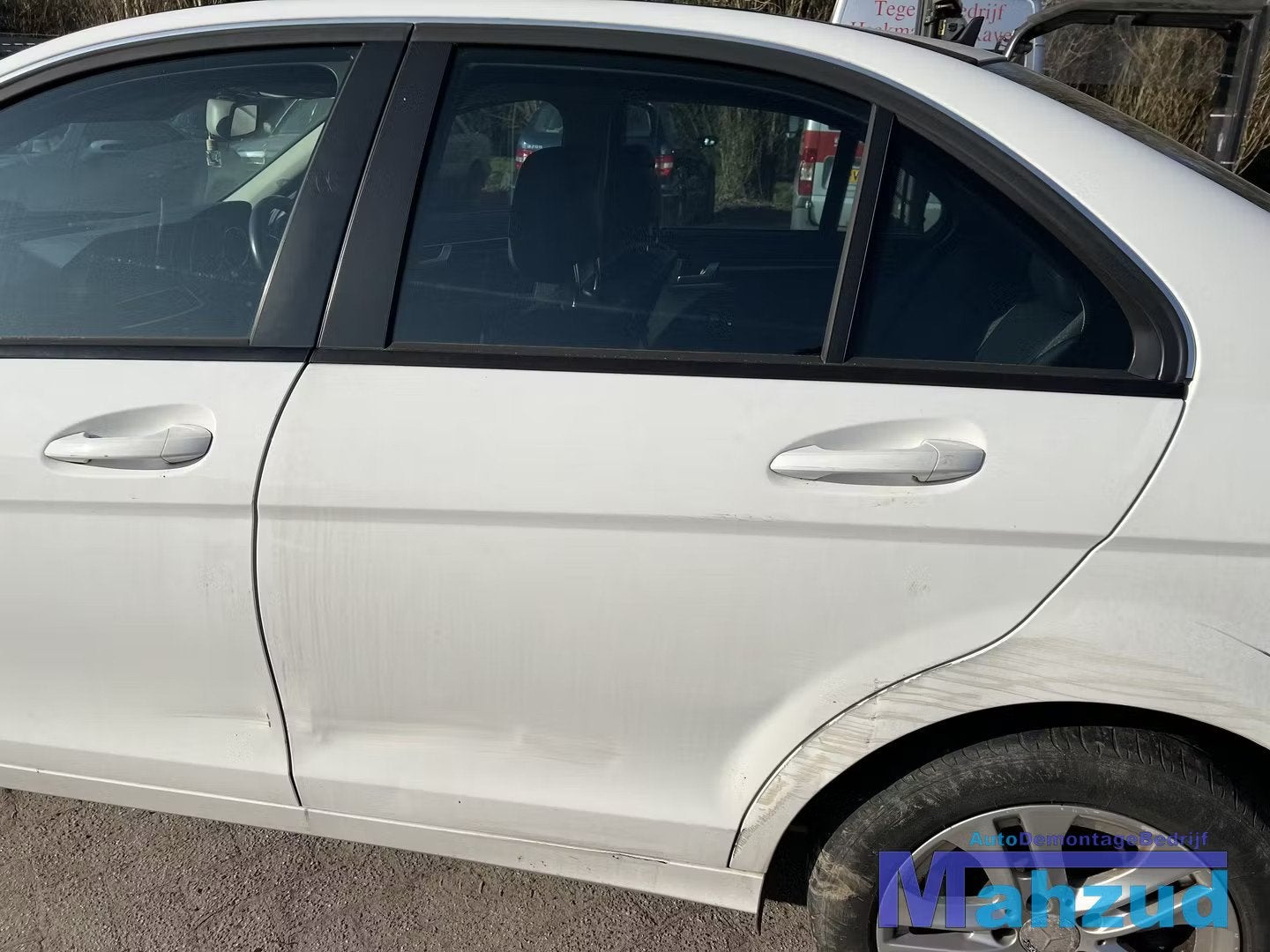 MERCEDES C klasse W204 wit 149 links achter deur 2011-2014, Auto-onderdelen, Gebruikt, Mercedes-Benz AG, Deur, Mercedes-Benz