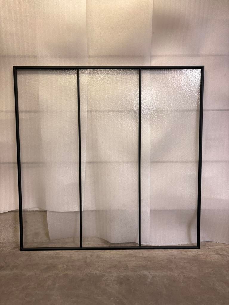 Smeedijzer vast raam met martelé glas, Ophalen, Nieuw