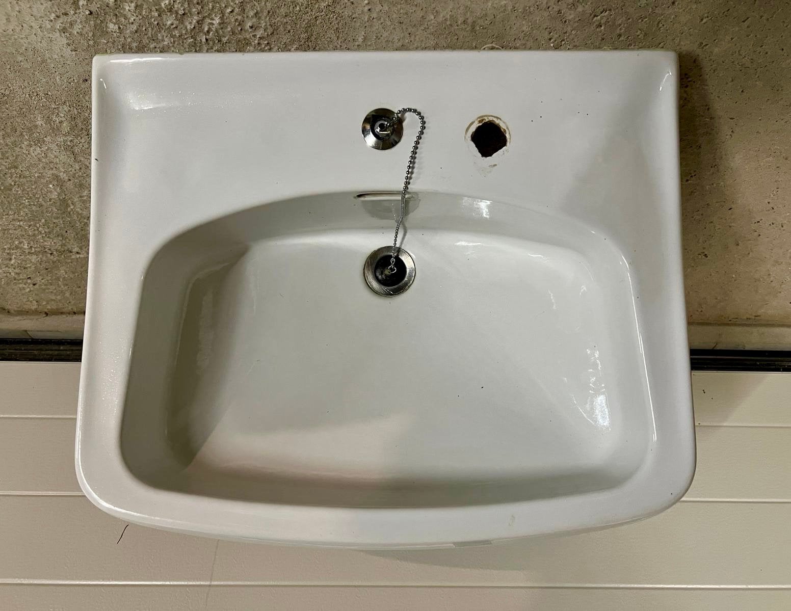 Lavabo en faïence, Ophalen, 50 tot 100 cm, Zo goed als nieuw, Minder dan 100 cm