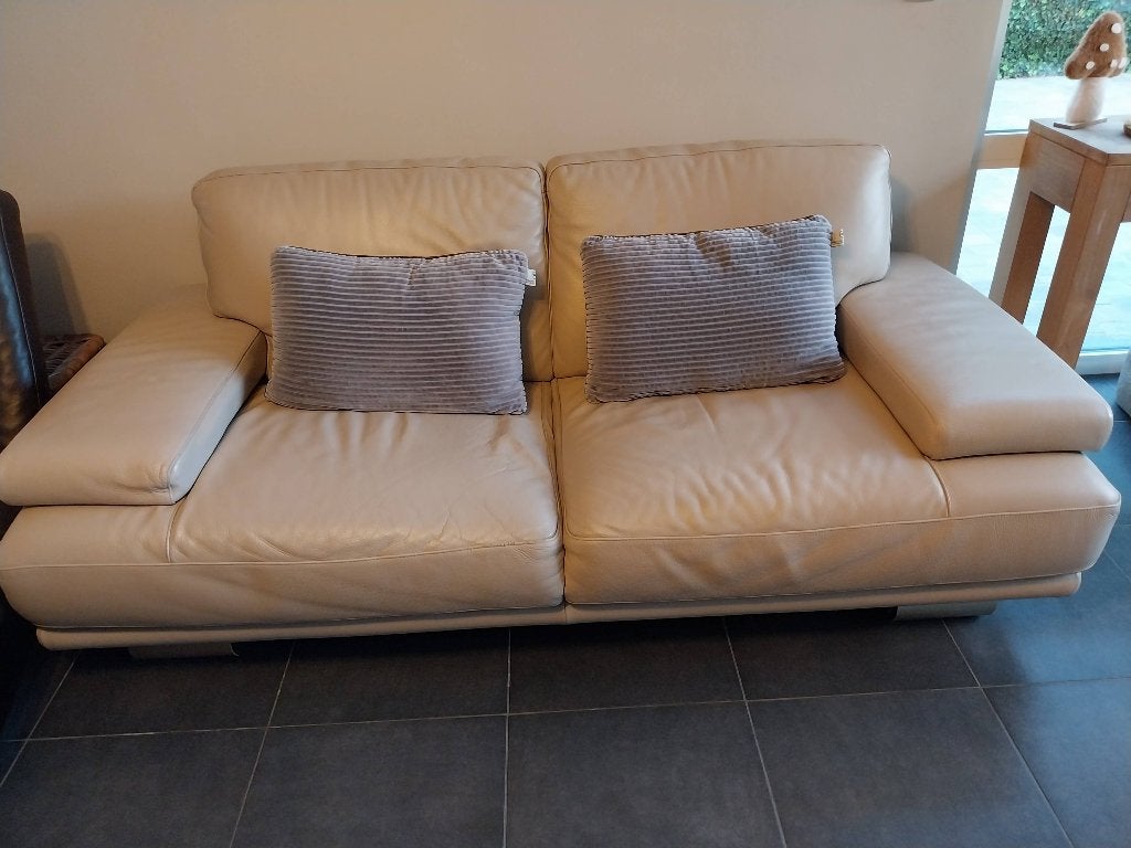 2 sièges, Maison & Meubles, Banc droit, Enlèvement, Utilisé, Cuir