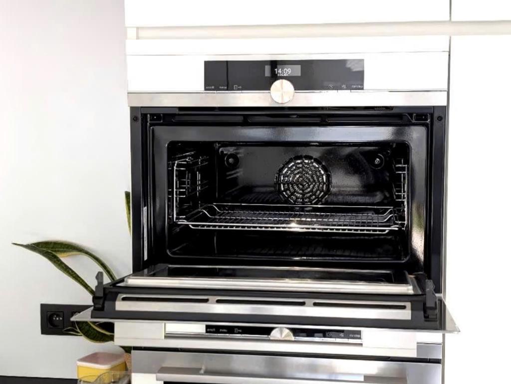 Siemens combi-oven hete lucht, grill & microgolf (2017), Gebruikt, Oven met grill, Inbouw, 45 tot 60 cm