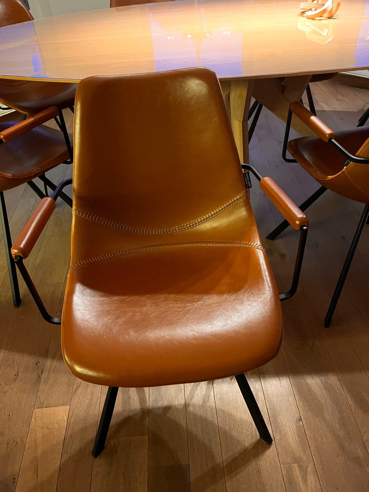 Eet kamer stoelen, Maison & Meubles, Chaises, Synthétique, Brun, Enlèvement, Cinq, Six Chaises ou plus