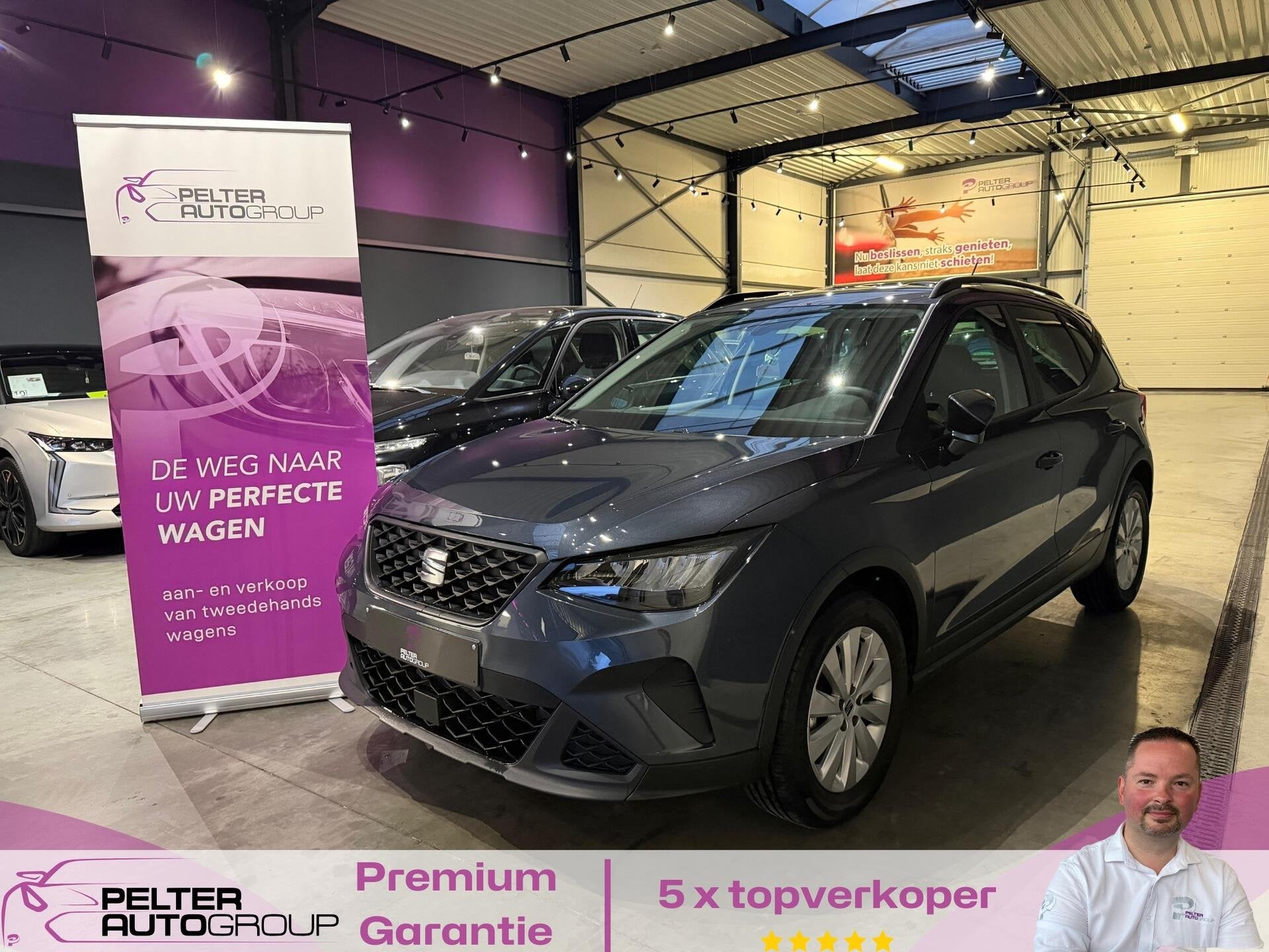 Seat Arona 1.0TSi DAB Carplay LED Alu velgen Nieuwstaat!, Autos, 0 kg, Argent ou Gris, Achat, Entreprise