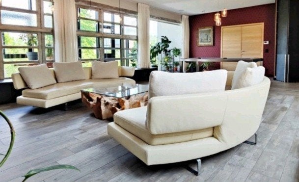 2 LEDEREN 3+ ZETELS / ITALIAANS DESIGN ( Waregem), Ophalen, Wit