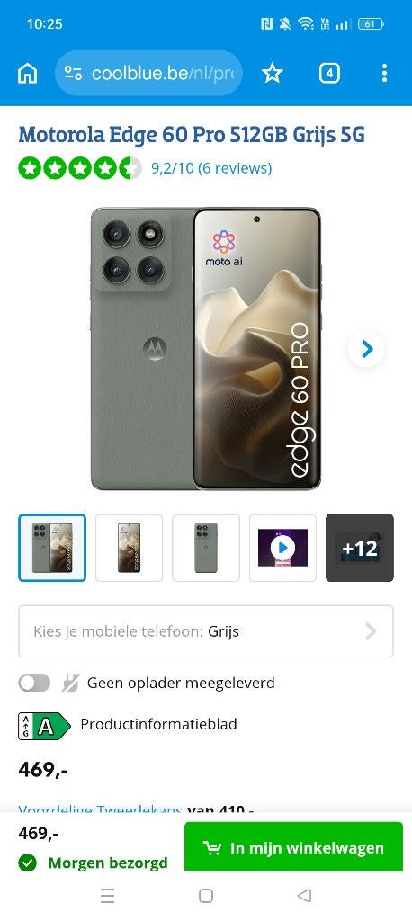 Motorola Edge 60 pro (512g12gb) SEALED!!, Telecommunicatie, Ophalen, Nieuw
