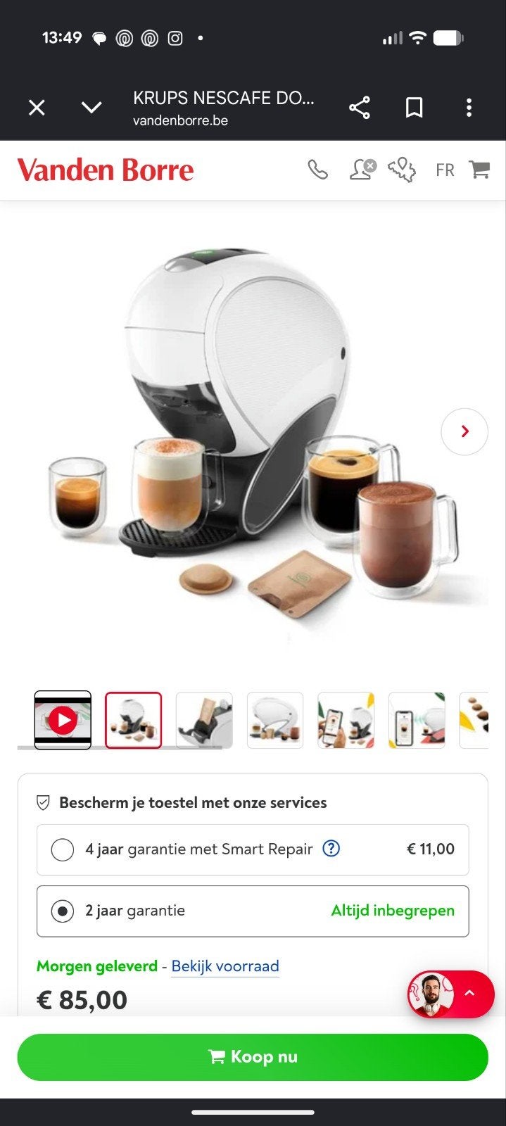 Krups te koop nieuw in doos, Elektronische apparatuur, Ophalen
