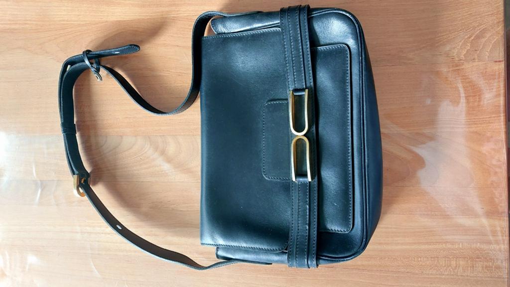 Sac Delvaux Bourgogne vintage noir, Ophalen