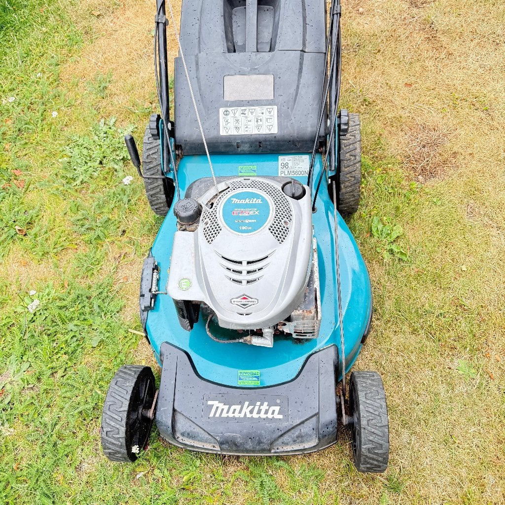 zelftrekker grasmaaier makita met opvang en mulch, Ophalen, Cirkelmaaier, Gebruikt, 50 cm of meer