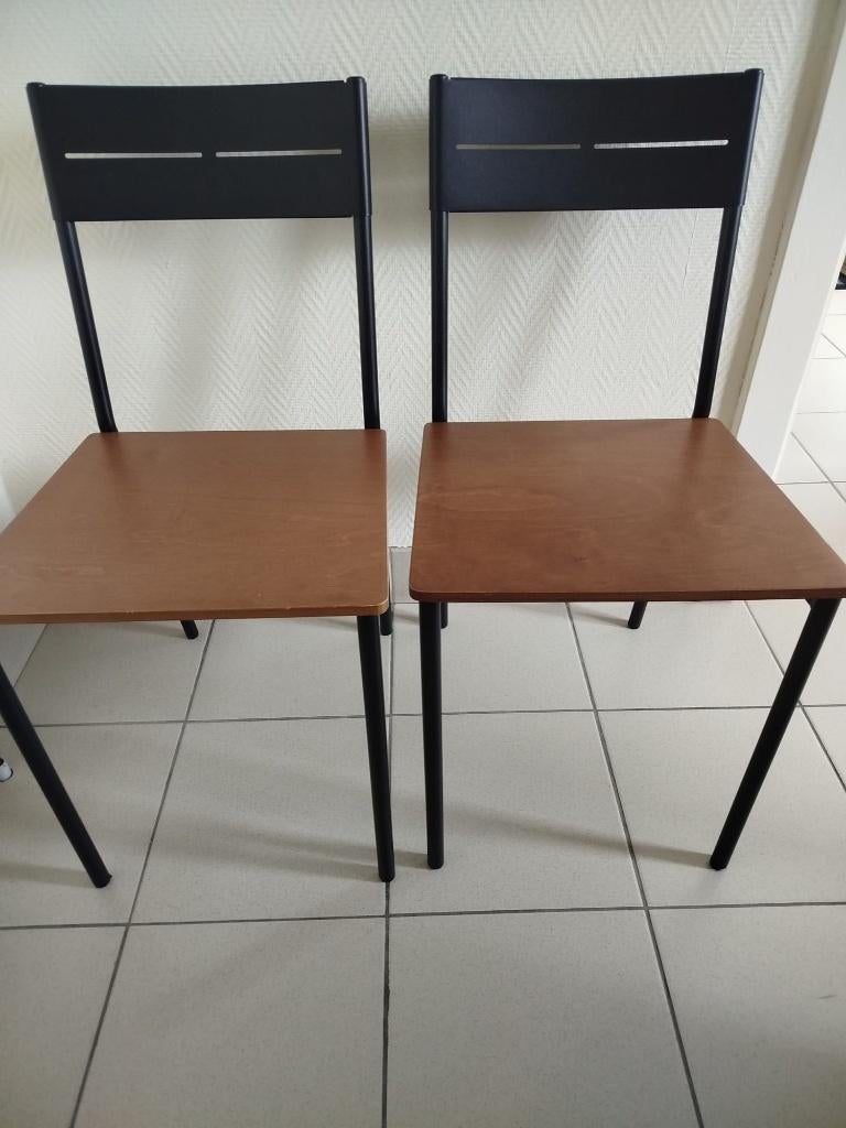 lot de 2 chaises IKEA, Enlèvement, Utilisé, Bois, Deux