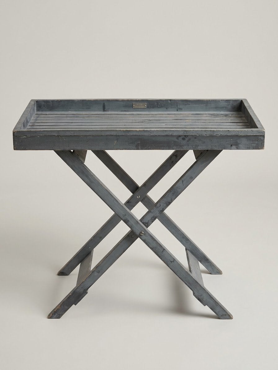 support plateau en bois gris (boutique Life Styles, Maison & Meubles, Enlèvement, Utilisé, Rectangulaire, Bois
