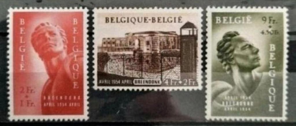 Belgique : COB 943/45 ** Prisonniers politiques 1954., Sans timbre, Neuf, Enlèvement ou Envoi, Non oblitéré
