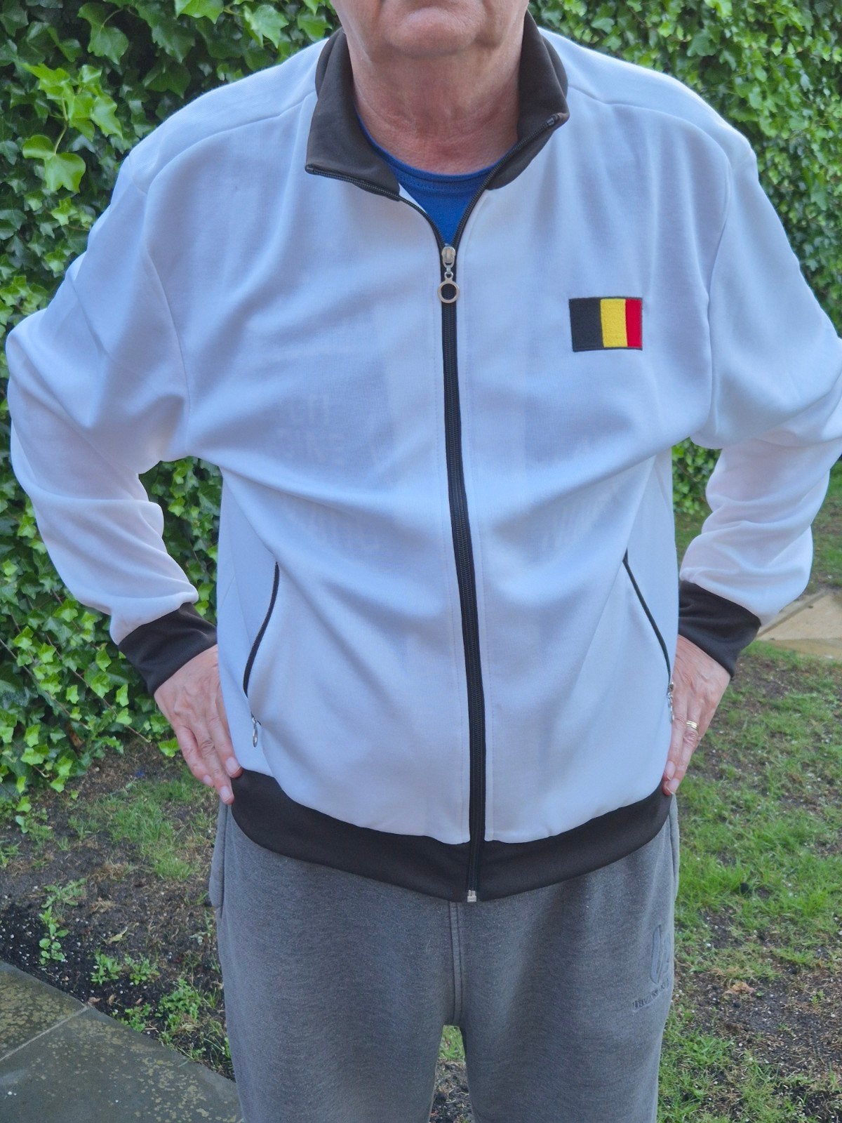 Fan jas België voor mannen/vrouwen, Enlèvement, Taille 52/54 (L), Blanc