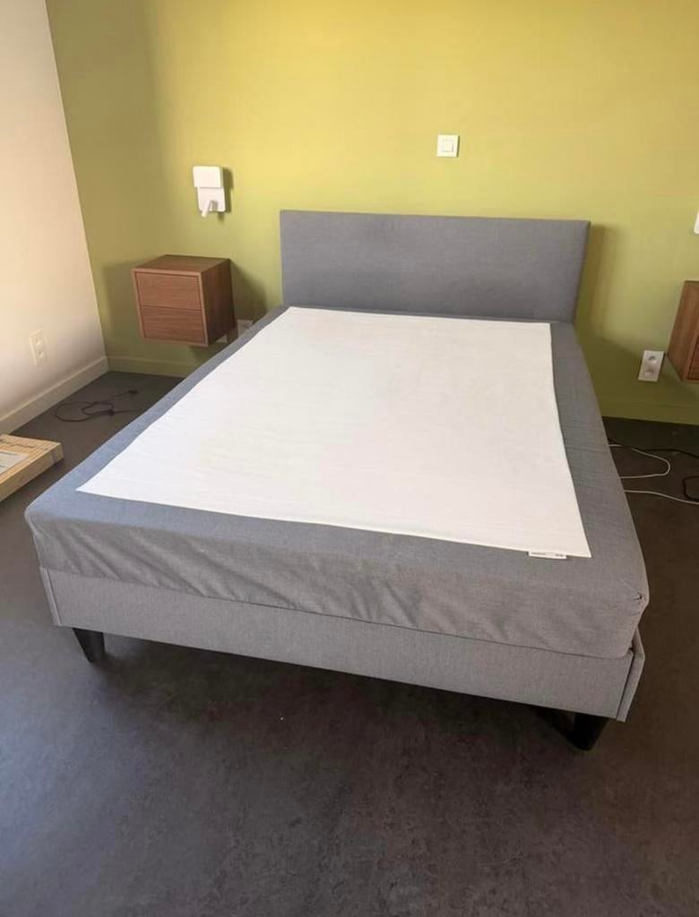 Ikea Boxspring, Gris, Queen size, 140 cm, Enlèvement