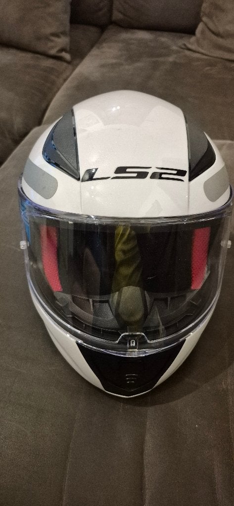 Motorhelm Kinderen LS2 Rapid Mini FF353J Wit, Motos, Seconde main, Enlèvement ou Envoi, Casque intégral, L