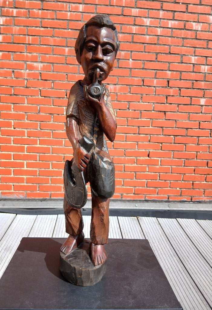 beeld, Bois, Homme, Enlèvement, 20 - 50 cm