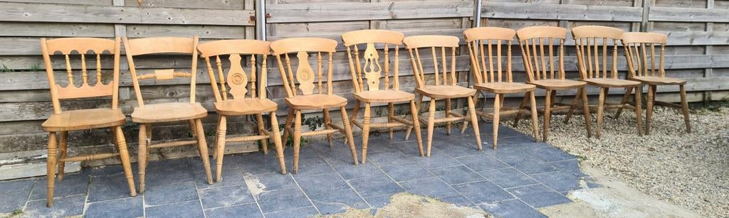 Zware houten stoelen, Huis en Inrichting, Stoelen, Ophalen