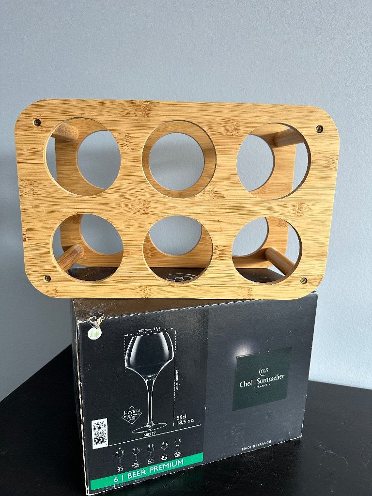 Chef&Sommelier, verre à vin, Open Up/rangement en bambou, Enlèvement, Comme neuf, 550 ml