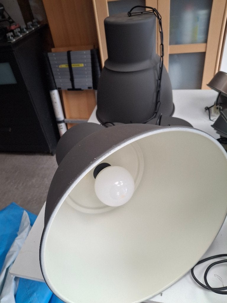 Verlichting, Huis en Inrichting, Lampen | Hanglampen, Ophalen, Gebruikt, Metaal, E27 (groot)