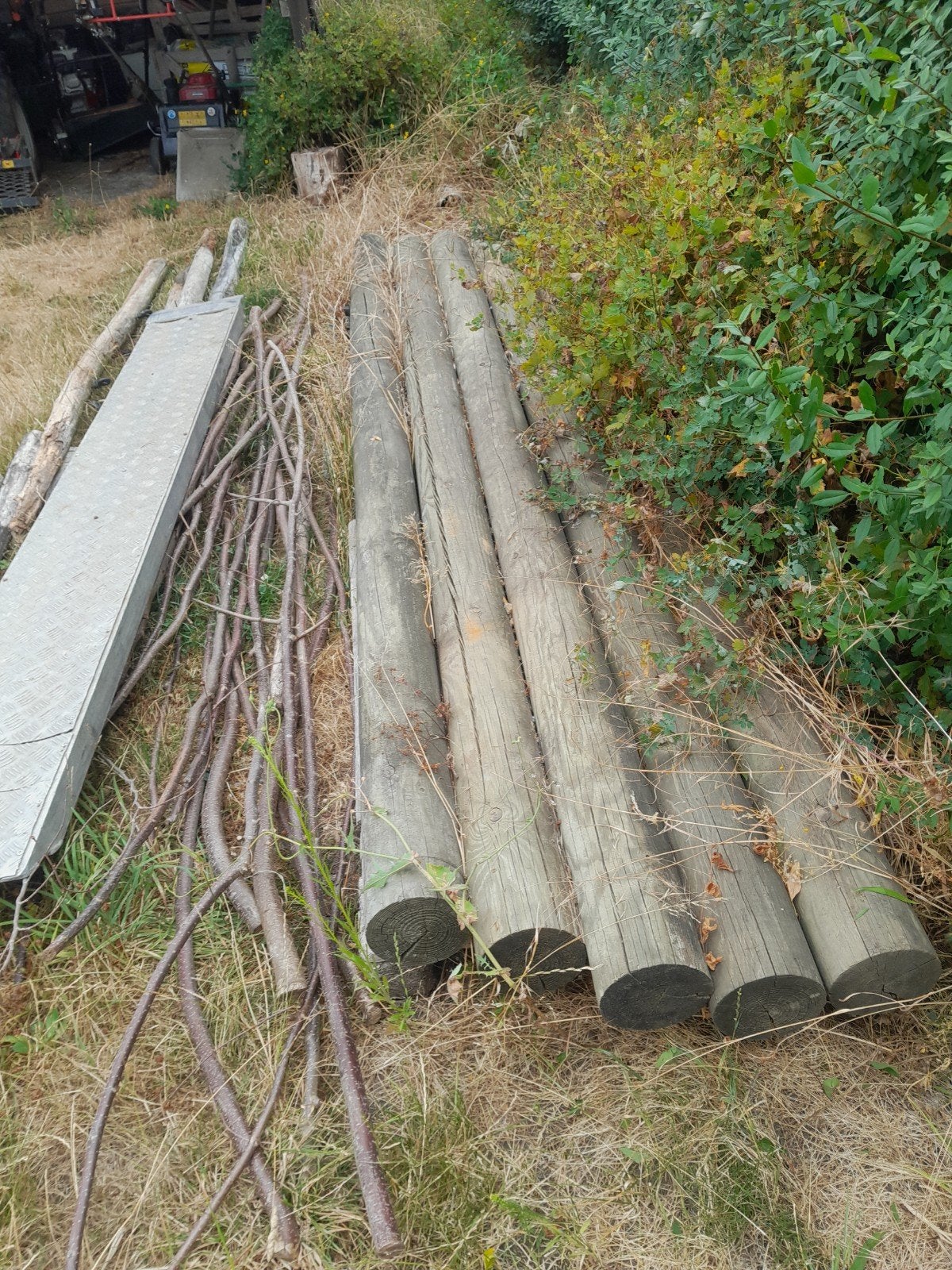 palen rondgefreesd, Tuin en Terras, Ophalen, Palen