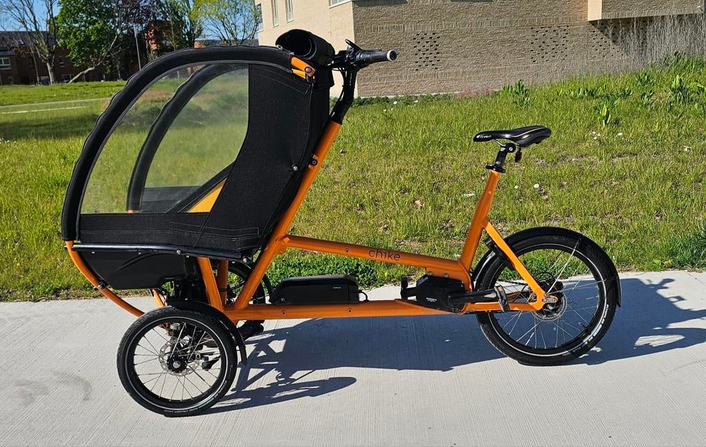 Chike E-Kids elektrische bakfiets met middenmotor top staat, Ophalen, Zo goed als nieuw, Huif