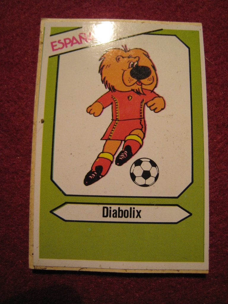 Pre Panini Espana 1982 Diabolix embleem, Verzenden, Zo goed als nieuw, Sticker