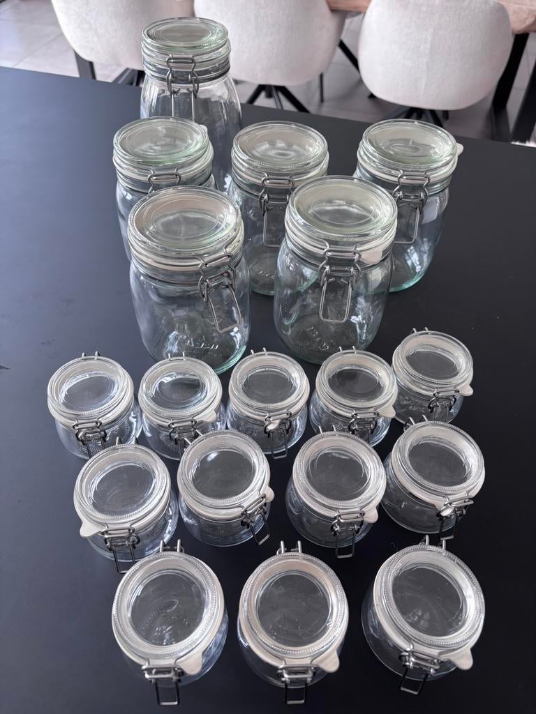 Voorraad potten glas, Huis en Inrichting, Ophalen, Zo goed als nieuw