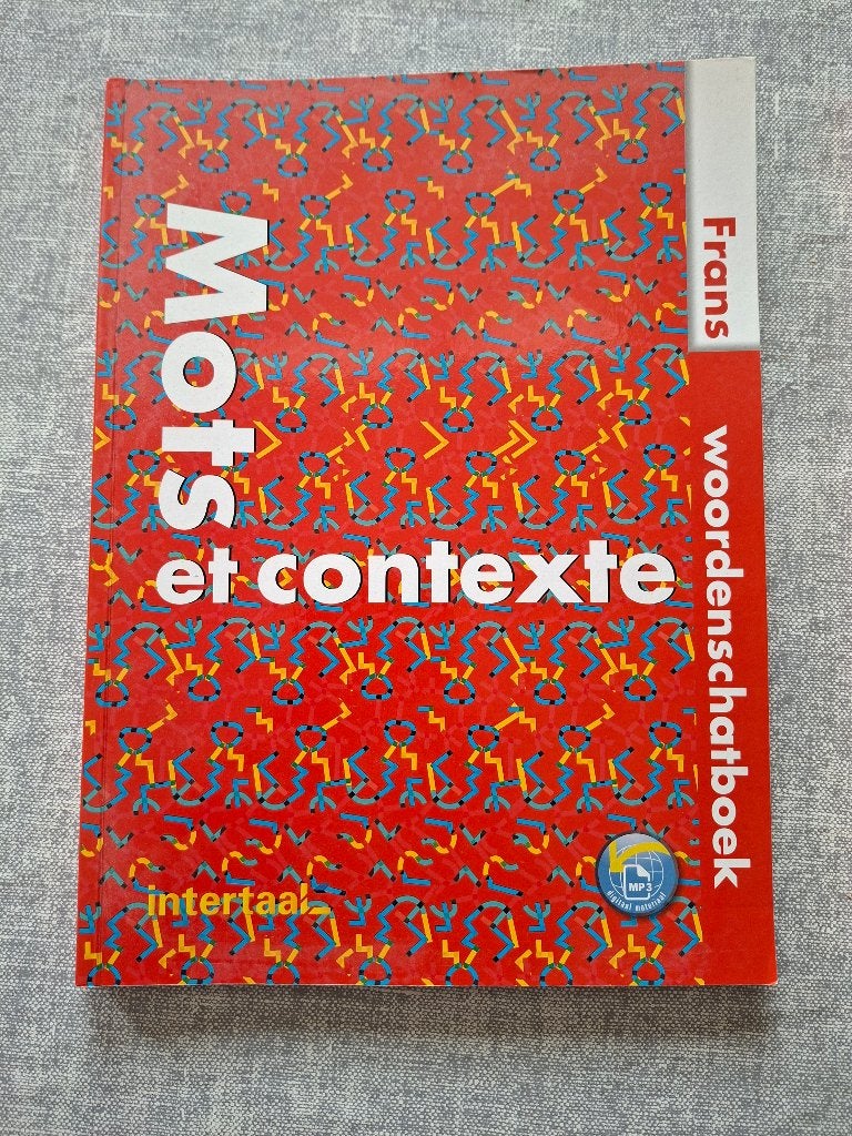 Schoolboek: Mots et contexte woordenschatboek Frans, Enlèvement ou Envoi, Comme neuf, Français, Intertaal