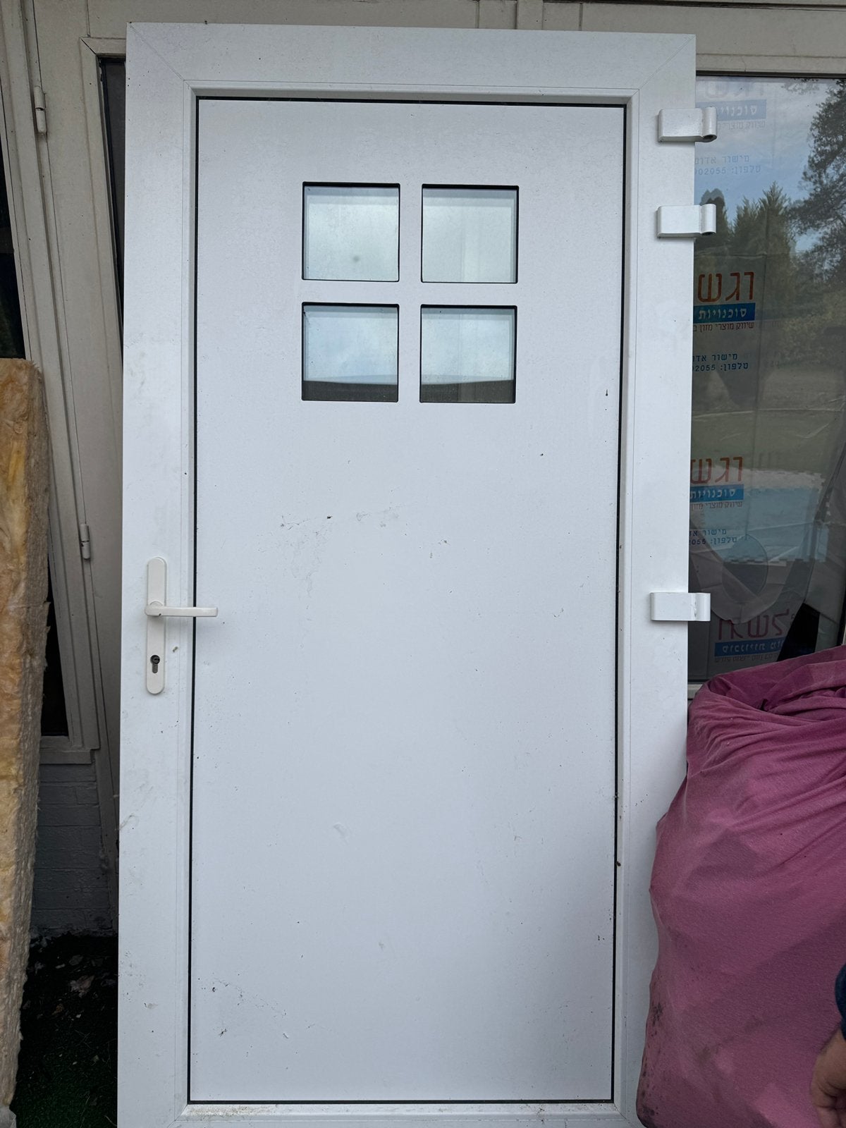 Witte Kunststof Voordeur (uPVC), Ophalen of Verzenden, Zo goed als nieuw, Kunststof
