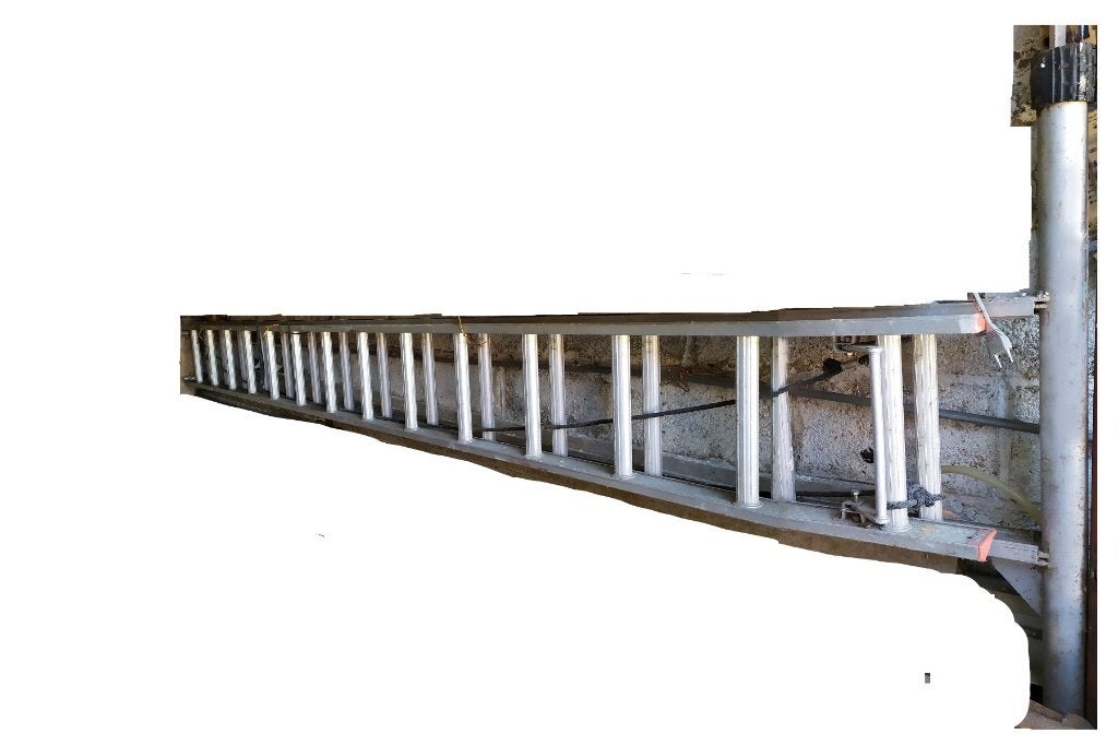 Echelle double Aluminium 2x4m, Enlèvement, Utilisé