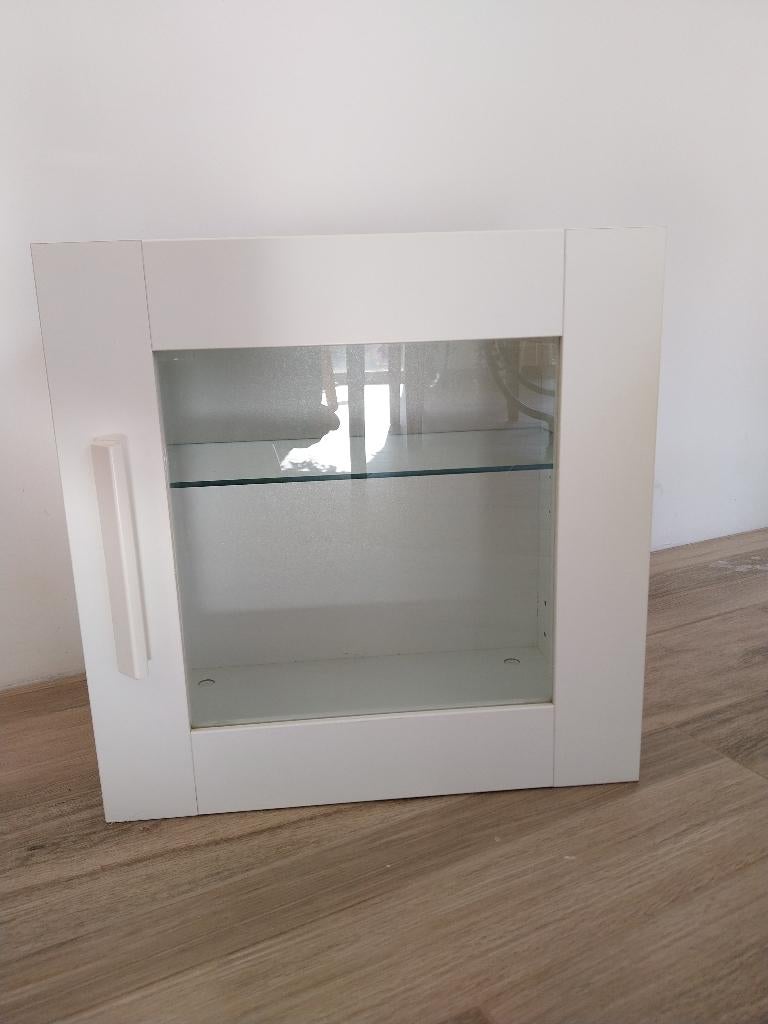 Armoire Etagere Murale avec porte vitrée, Moins de 25 cm, Comme neuf, Enlèvement, Autres essences de bois