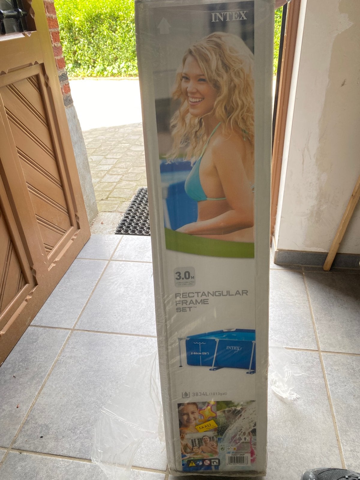 Nieuw Intex zwembad + zwembadafdekking 300x200x75, Ophalen, Zo goed als nieuw