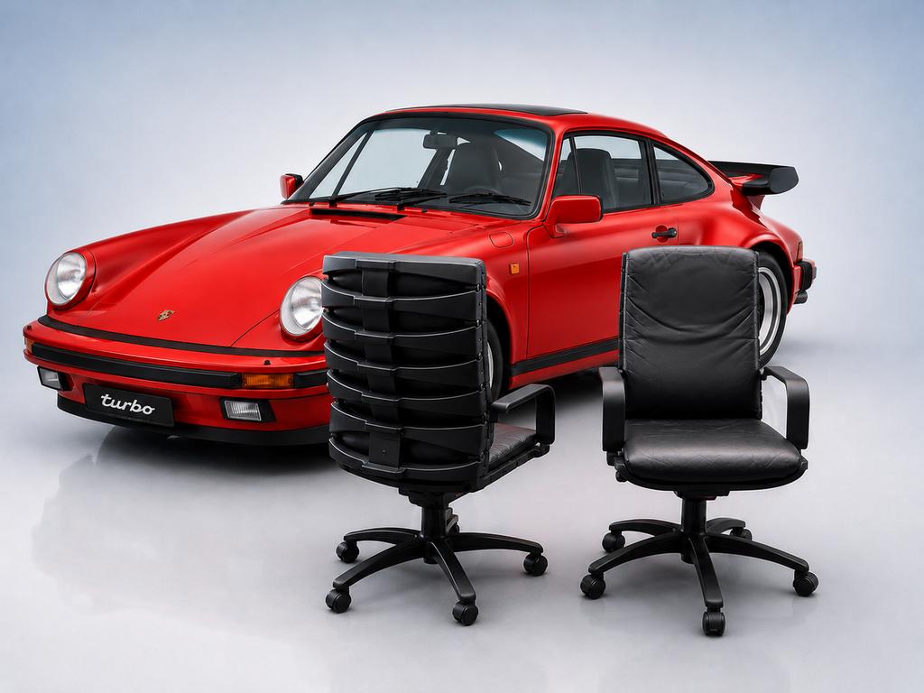 Stel Vintage PORSCHE DESIGN bureaustoelen, Maison & Meubles, Chaises de bureau, Comme neuf, Chaise de bureau, Noir, Ergonomique