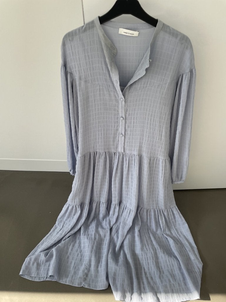 Blauw kleed met onderkleed van Samoe Samoe, Samoe Samoe, Blauw, Ophalen of Verzenden, Zo goed als nieuw