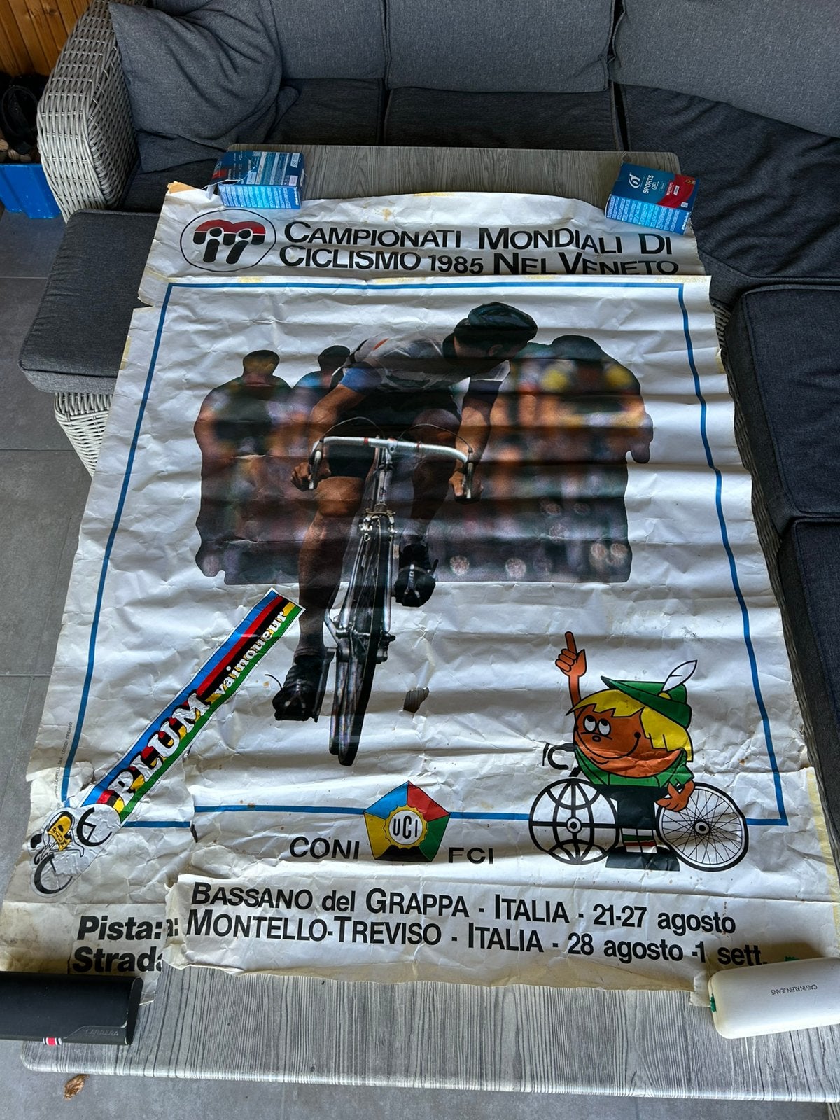 Orginele Poster 1985 wereldkampioenschappen piste, Ophalen of Verzenden, Zo goed als nieuw