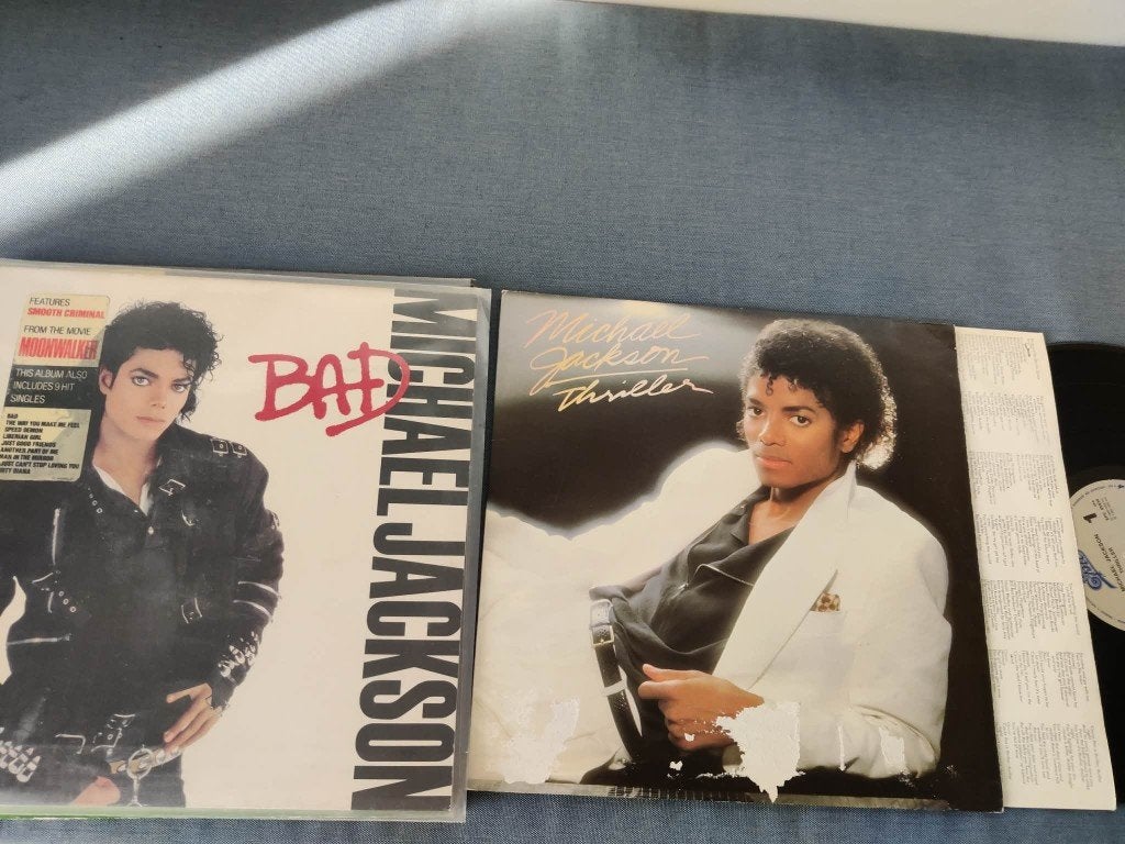 lot michael jackson (bad, openklapbare hoes, epic)+thriller, Enlèvement ou Envoi, LP