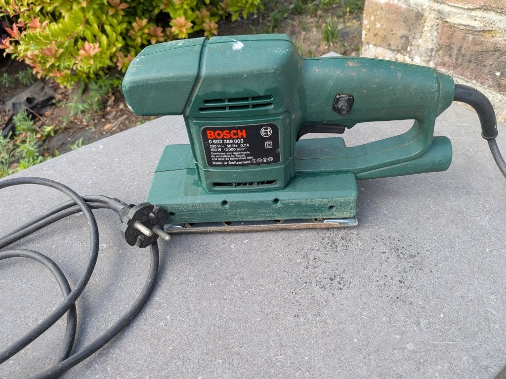 Ponceuse vibrante filaire Bosch, Enlèvement ou Envoi, Utilisé, Moins de 600 watts