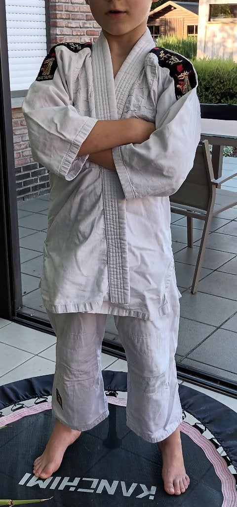 Matsuru judopak maat 130, Sport en Fitness, Vechtsporten en Zelfverdediging, Ophalen, Gebruikt, Maat XS of kleiner, Judo