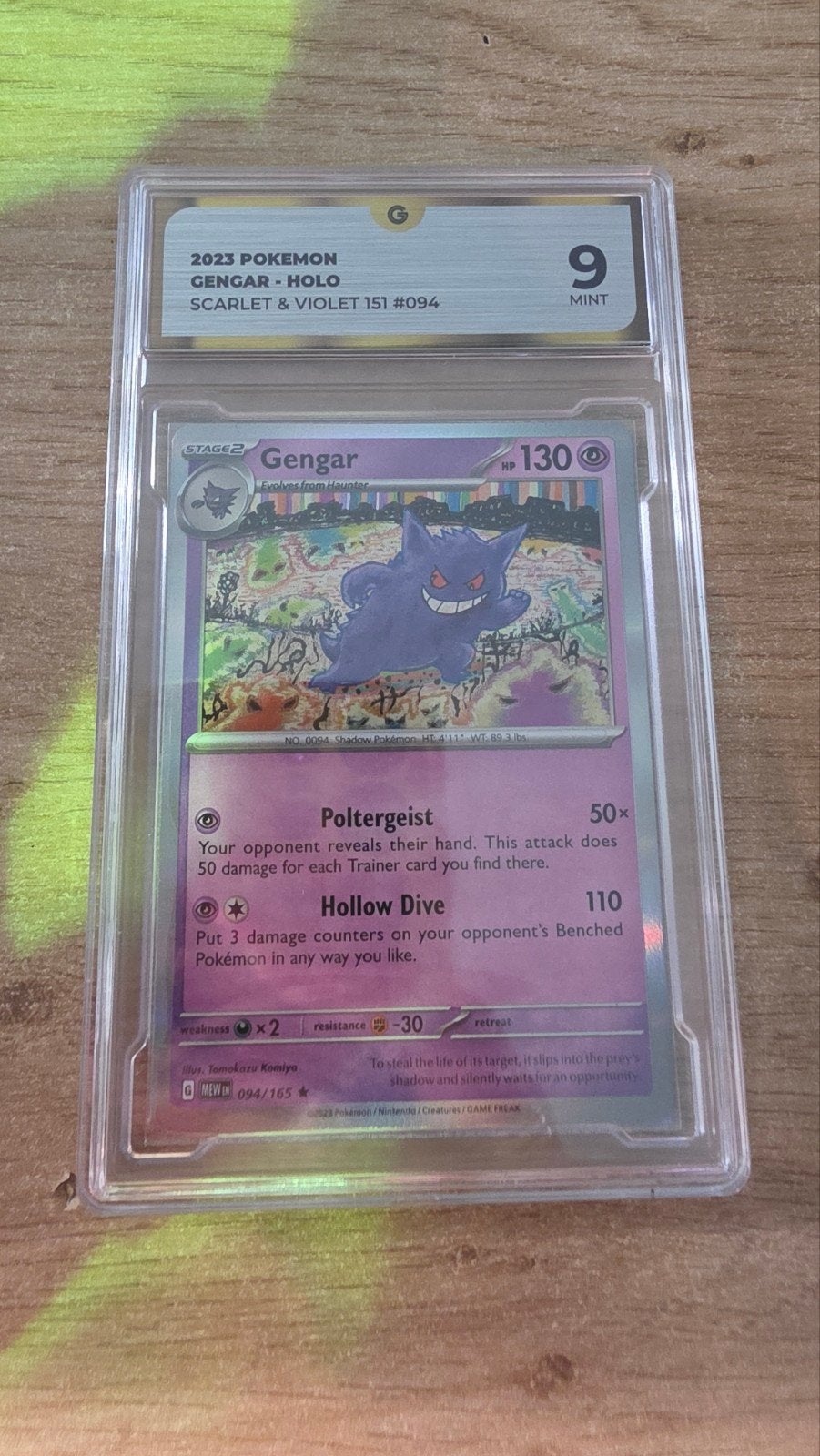 Gengar 094/165 global grading grade 9 mint, Ophalen