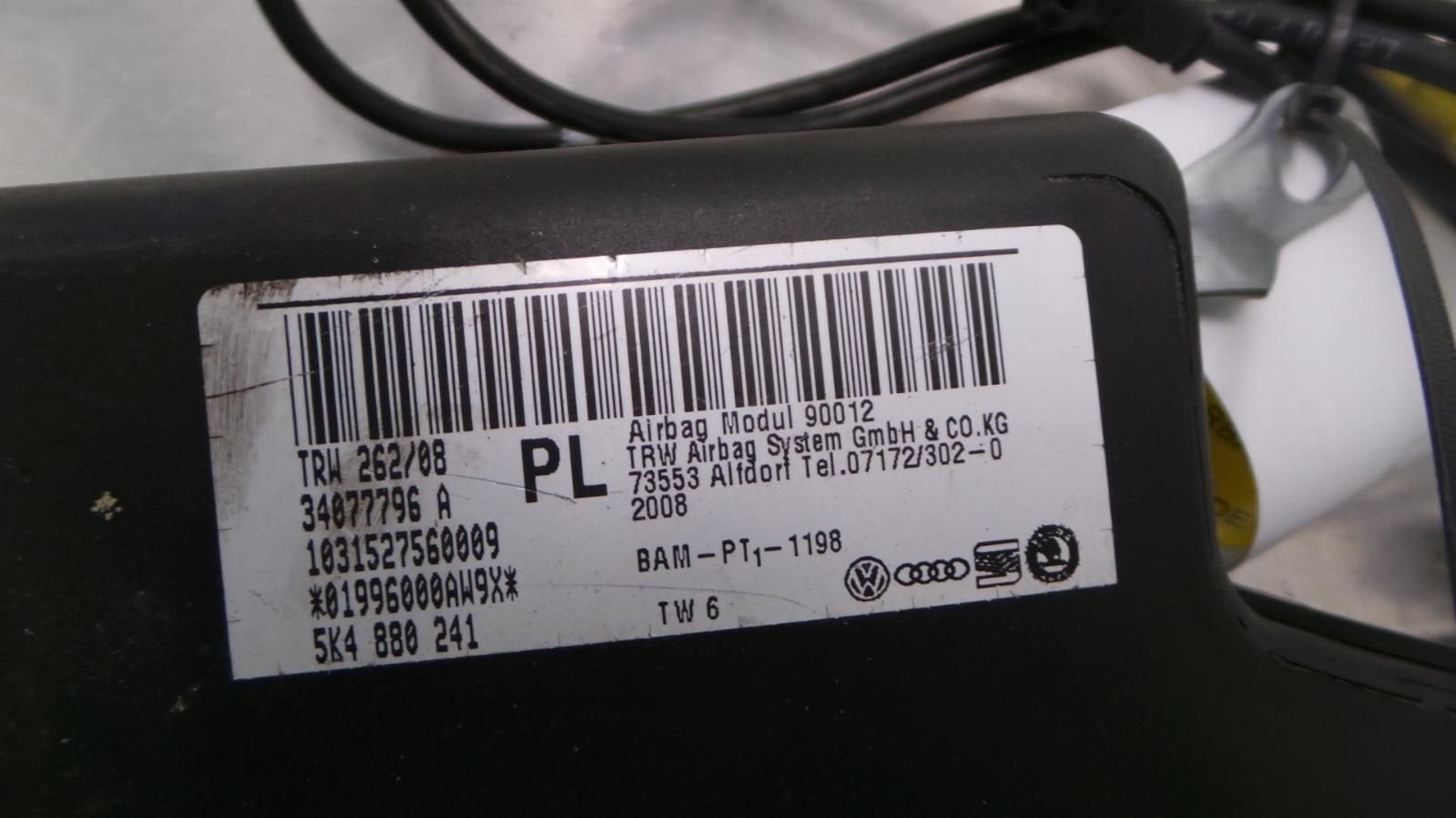 VOLKSWAGEN GOLF COMFORD TSI AIRBAG LINKS 2009, Ophalen of Verzenden, Gebruikt, ARN erkend