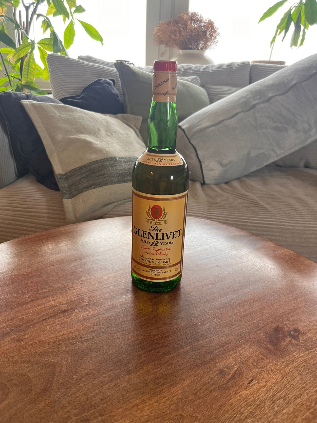 Vintage The Glenlivet 12 Years Old – jaren 80 – ongeopend, Ophalen, Zo goed als nieuw, Vol