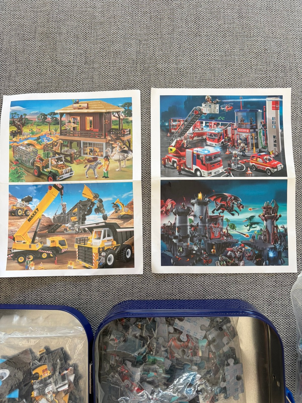 Playmobil puzzels 4stuks, Ophalen of Verzenden, Gebruikt