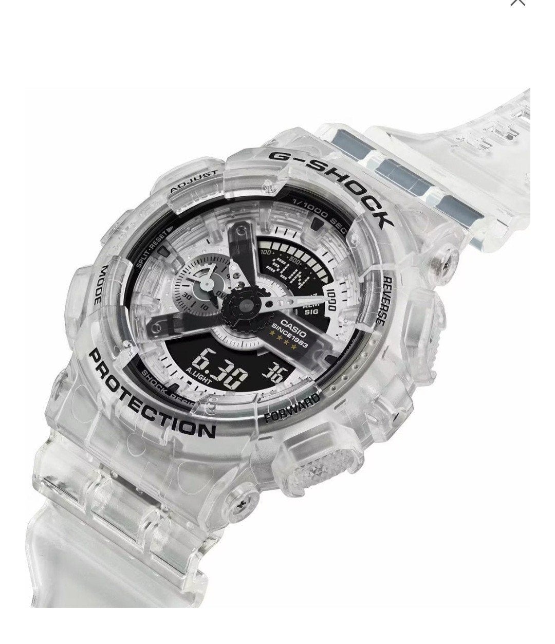 te koop nieuw casio g-shock ga-114rx-7aer clear remix, Handtassen en Accessoires, Polshorloge, Nieuw, Kunststof, Ophalen of Verzenden
