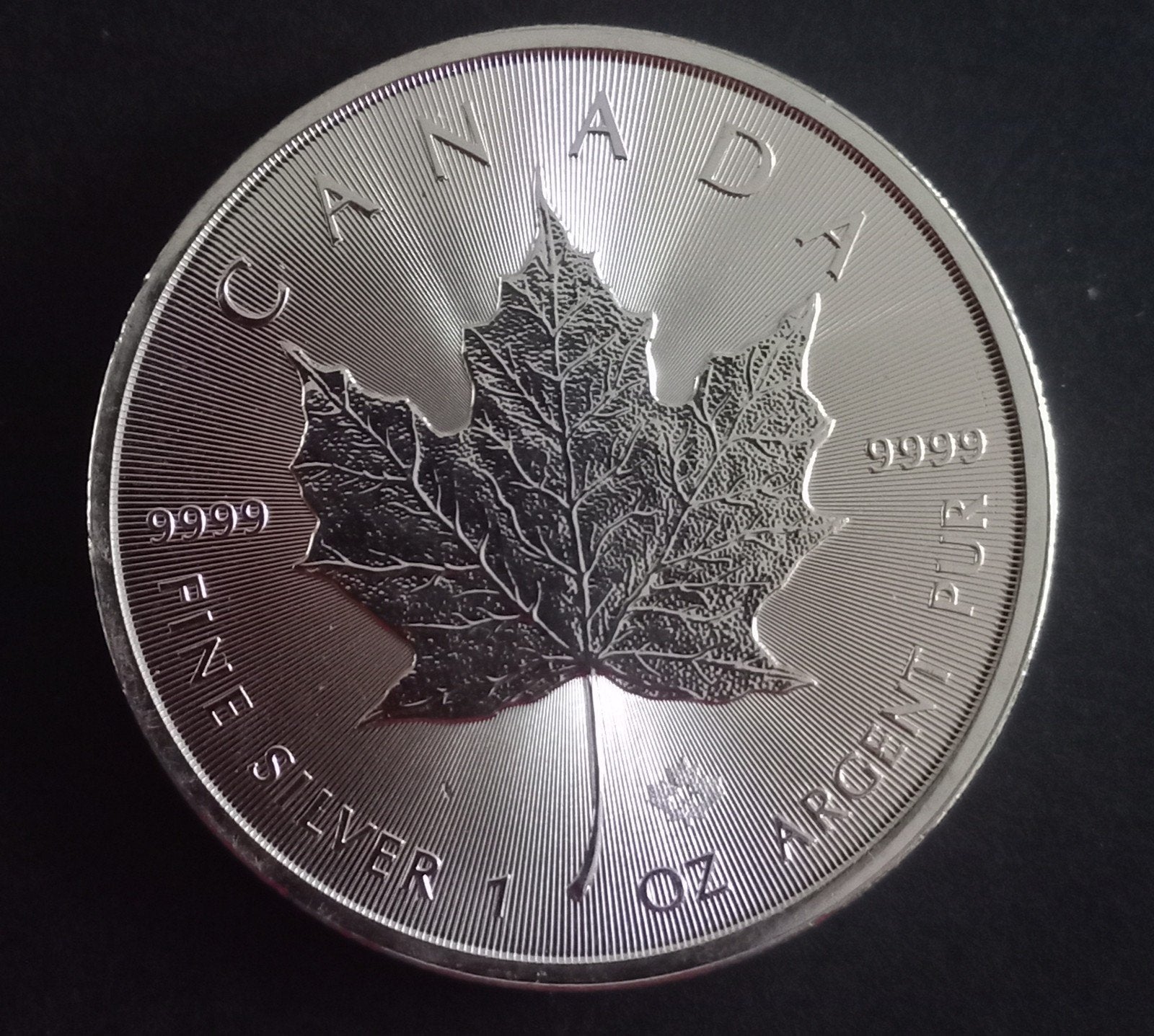 Feuille d'érable 1 oz en argent 999, Envoi, Argent