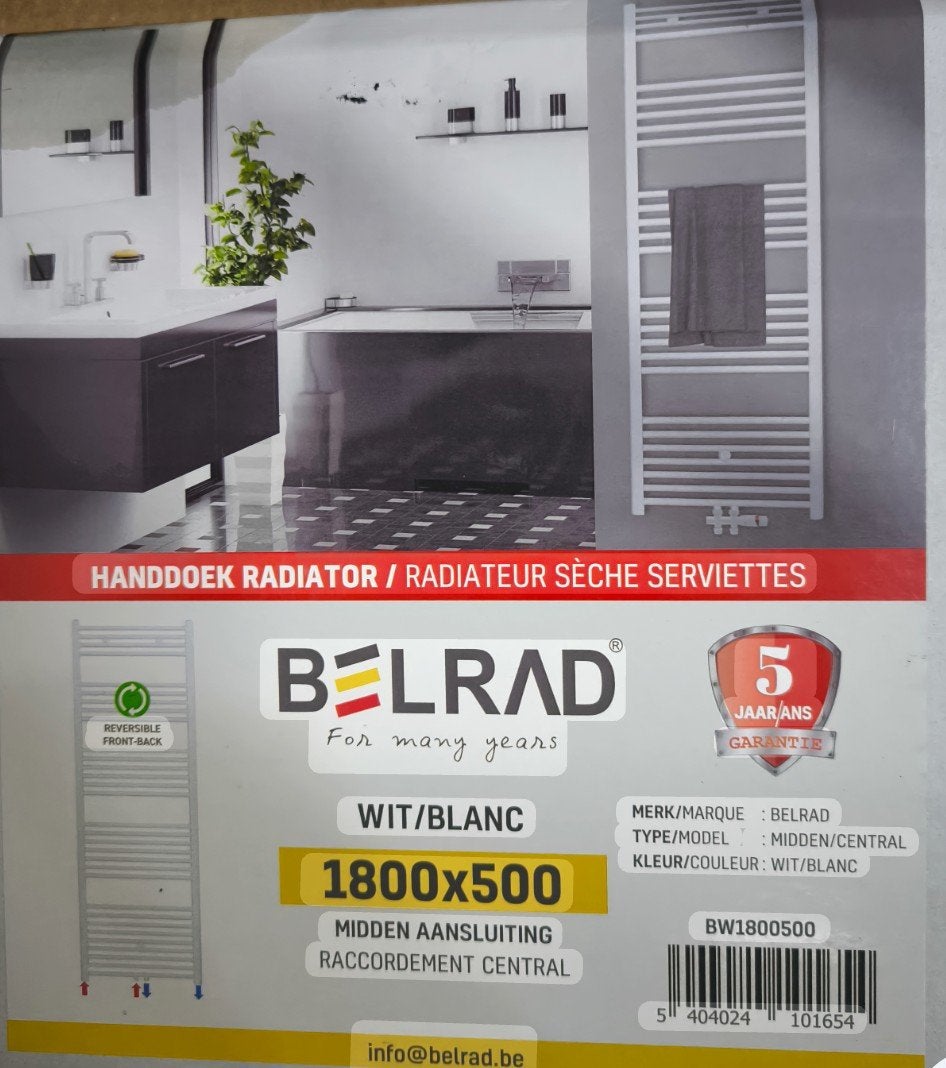 Radiateur sèche-serviettes BELRAD 1800 x 500 mm – NEUF, Bricolage & Construction, Enlèvement, Radiateur