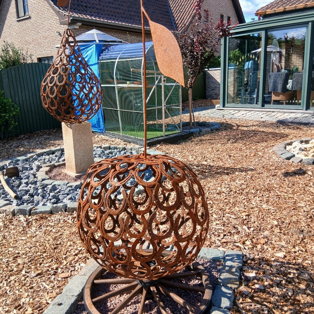 tuinbeeld & zeer grote appel te koop hier, Enlèvement, Comme neuf, Métal, Abstrait