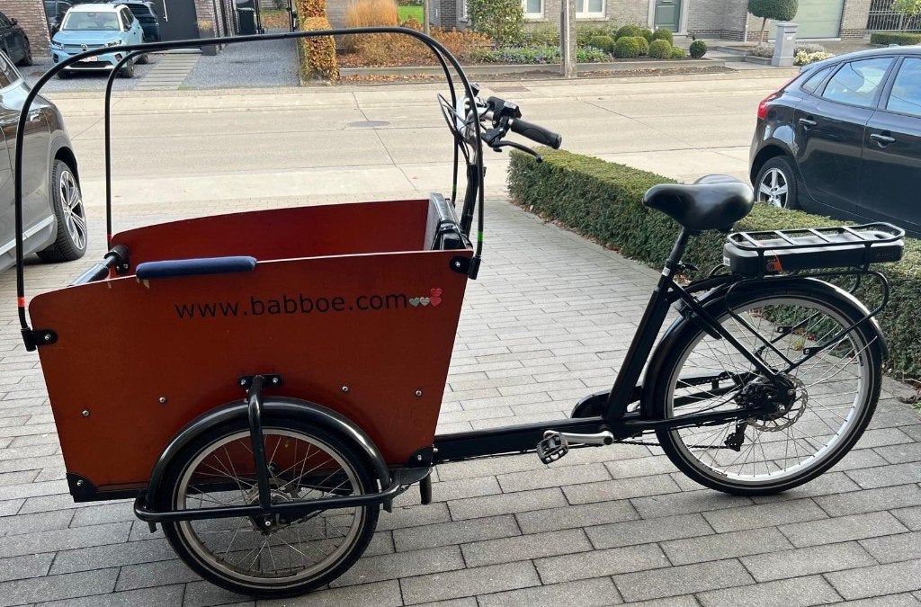 Babboe Big-E e-bakfiets goed onderhouden incl. accessoires, Vélos & Vélomoteurs, Vélos | Vélos avec bac, Utilisé, Autres marques