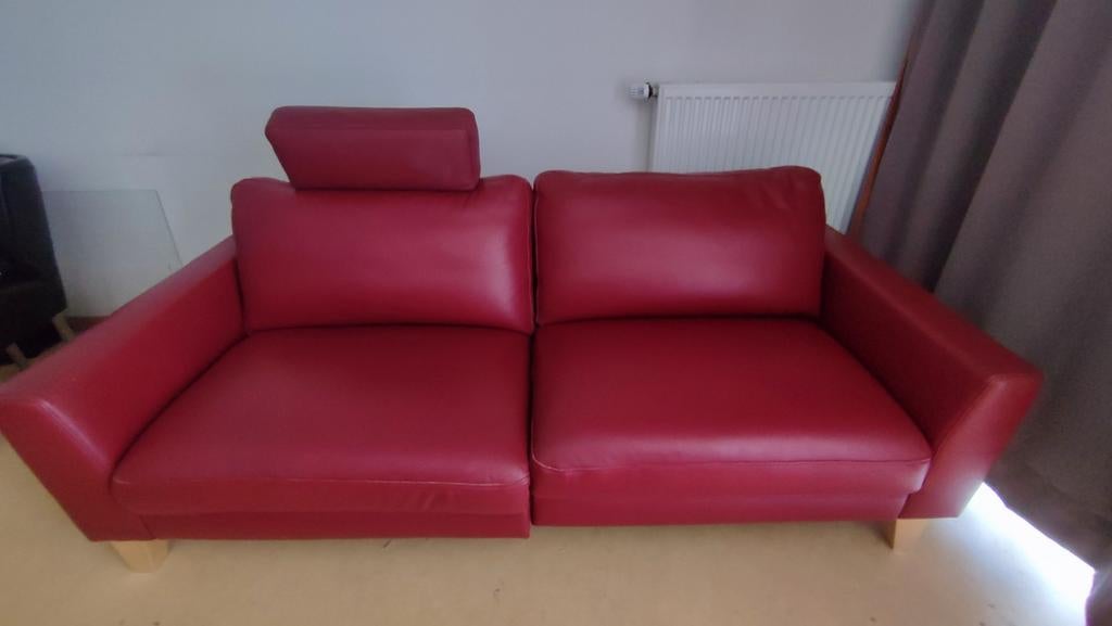 Zetel met relax erin bordeaux kleur mooi afgewerkt !, Huis en Inrichting, Ophalen, Driepersoons, Zo goed als nieuw, Rechte bank