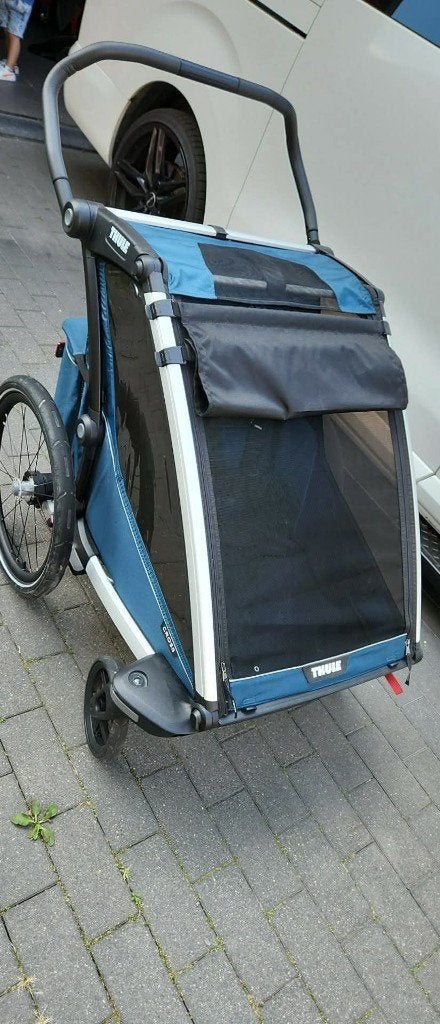 Remorque velo enfant thule cross 2, 20 à 40 kg, Comme neuf, Enlèvement, Suspension
