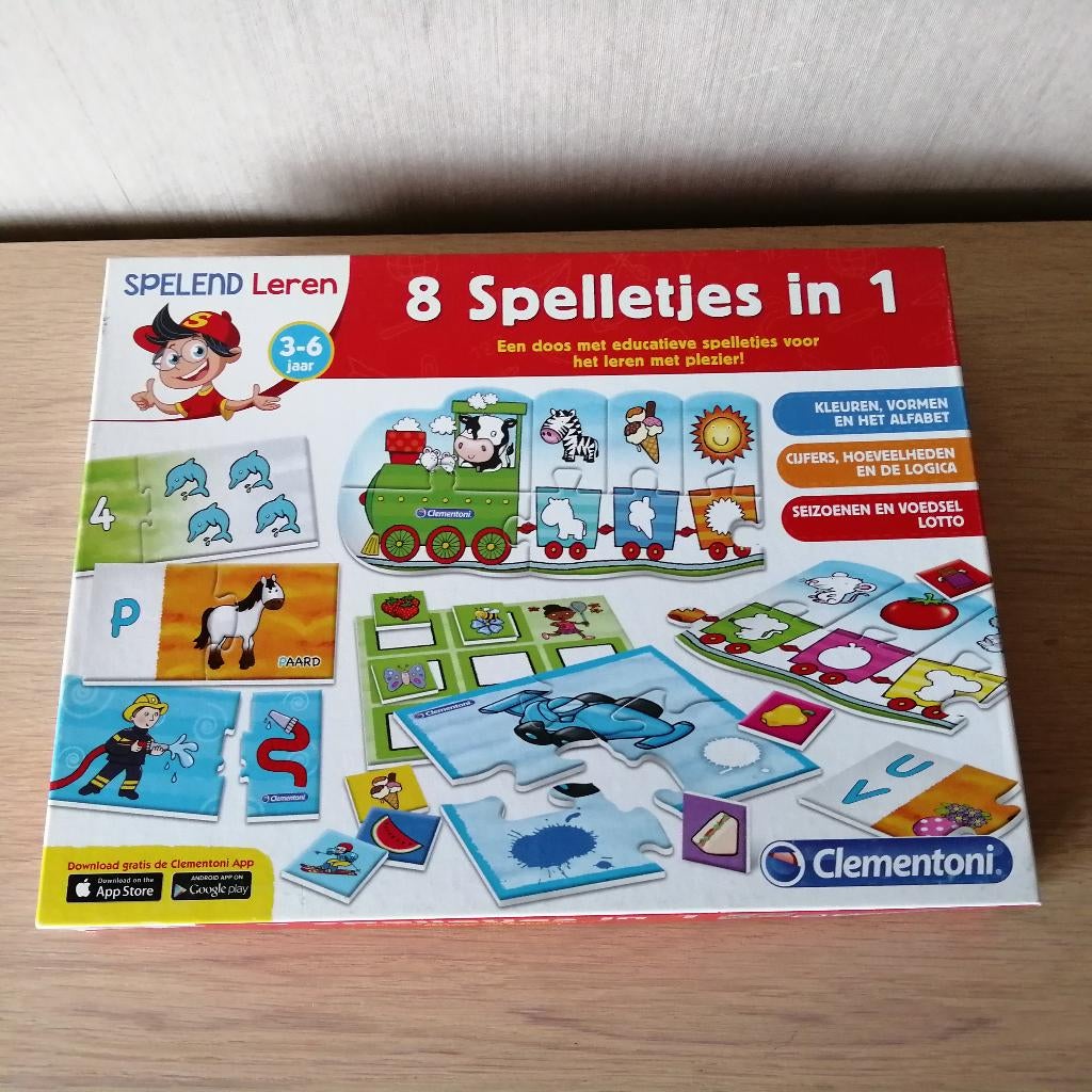 Spelend leren Clementoni  8 spelletjes in 1, Enlèvement ou Envoi, Comme neuf, Découverte